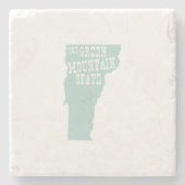 Vermont Nickname Green Mountain Staat Steinuntersetzer (Vorderseite)