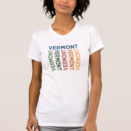 Vermont Niedlich Colorful T-Shirt (Vorderseite)