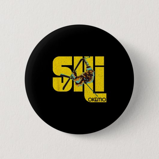 Vermont Okemo Mountain Ski Button (Vorderseite)