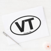 Vermont Oval Sticker (Umschlag)