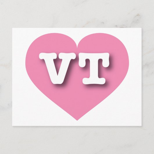 Vermont Pink Heart - I Liebe VT Postkarte (Vorderseite)