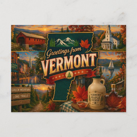 Vermont Postcard Postkarte (Vorderseite)