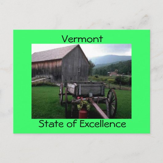 Vermont Postkarte (Vorderseite)