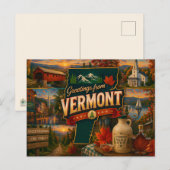 Vermont Postkarte (Vorne/Hinten)