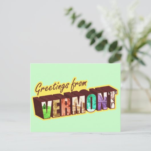 Vermont" Postkarte (Stehend Vorderseite)