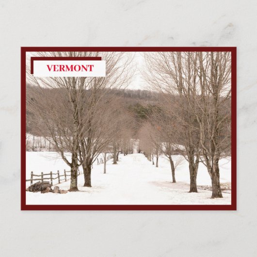 Vermont Postkarte (Vorderseite)