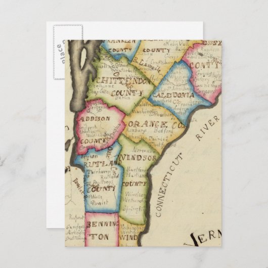 Vermont Postkarte (Vorne/Hinten)