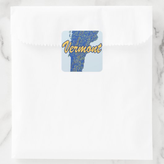 Vermont Quadratischer Aufkleber (Tasche)