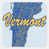 Vermont Quadratischer Aufkleber (Vorderseite)