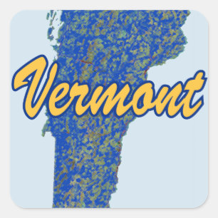 Vermont Quadratischer Aufkleber