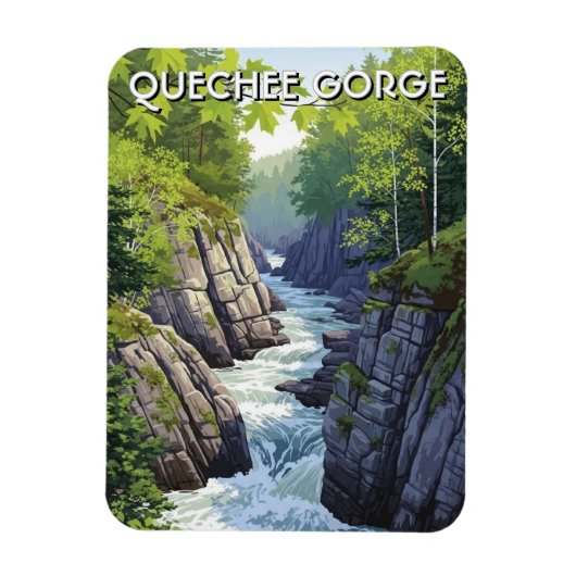 Vermont Quechee Gorge Travel Magnet (Vertikal)