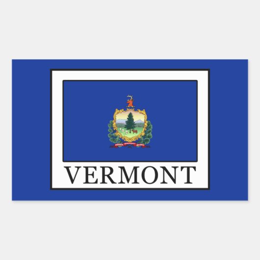 Vermont Rechteckiger Aufkleber (Vorderseite)