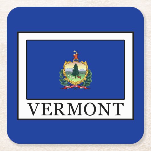 Vermont Rechteckiger Pappuntersetzer (Vorderseite)