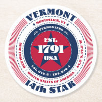 Vermont Red White Blue Typografie
