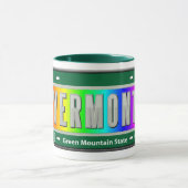 Vermont-Regenbogen-Staat Tasse (Zentrum)