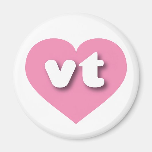 Vermont rosa Herz - I Liebe vt Magnet (Vorne)
