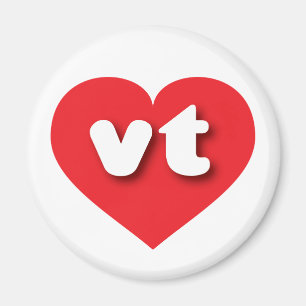 Vermont - Rotherz - I Liebe vt Magnet