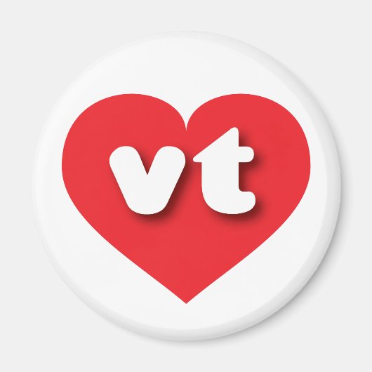 Vermont - Rotherz - I Liebe vt Magnet (Vorne)