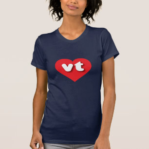 Vermont - Rotherz - I Liebe vt T-Shirt