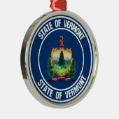 Vermont Round Emblem Ornament Aus Metall (Rechts)