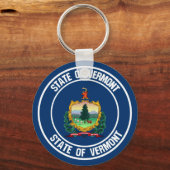 Vermont Round Emblem Schlüsselanhänger (Vorderseite)