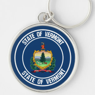Vermont Round Emblem Schlüsselanhänger