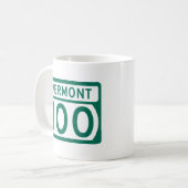 Vermont Route 100 Straßenschild Kaffeetasse (Vorderseite Links)