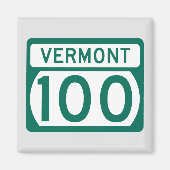 Vermont Route 100 Straßenschild Magnet (Vorne)