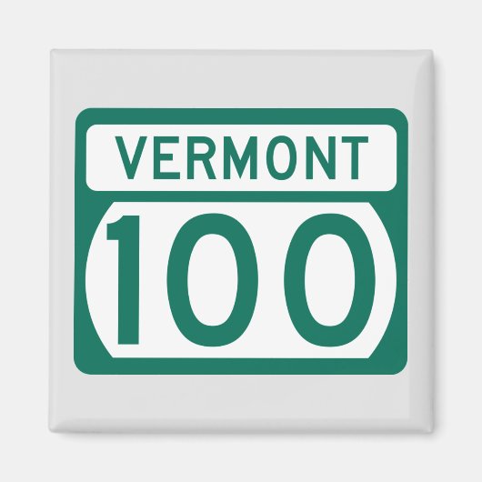 Vermont Route 100 Straßenschild Magnet (Vorne)