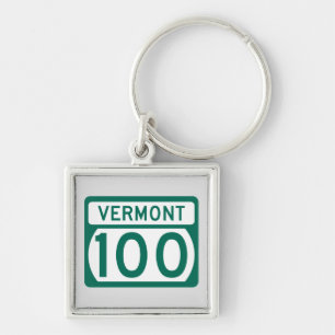 Vermont Route 100 Straßenschild Schlüsselanhänger