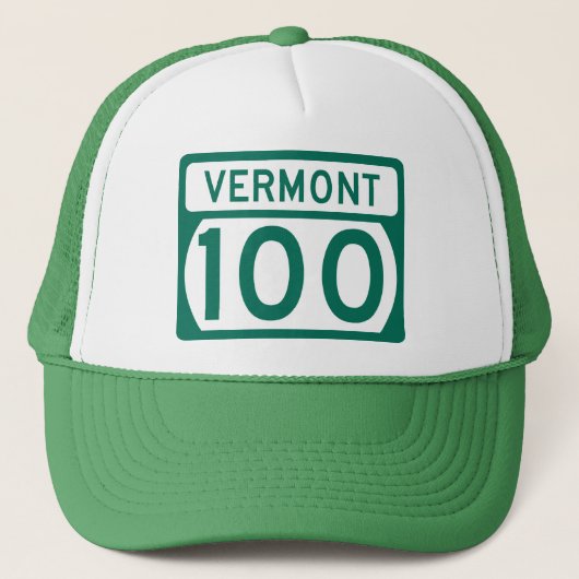 Vermont Route 100 Straßenschild Truckerkappe (Vorderseite)