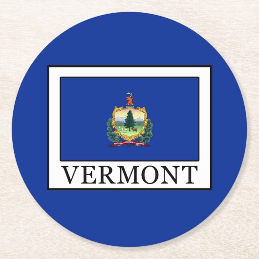 Vermont Runder Pappuntersetzer (Vorderseite)