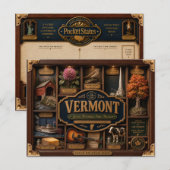 Vermont Shadow Box 3D Figurine Staat Postkarte (Vorne/Hinten)