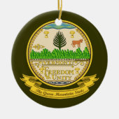 Vermont Siegel Keramikornament (Vorne)