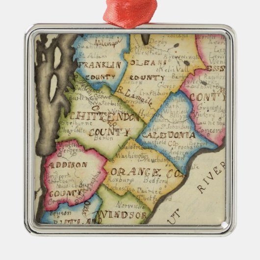 Vermont Silbernes Ornament (Vorne)