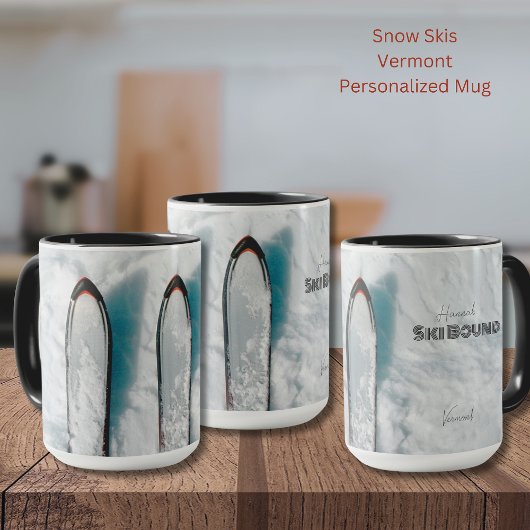 Vermont Ski Bound Snow Tasse