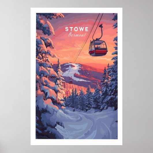 Vermont Ski Kunst 1 Poster (Vorne)