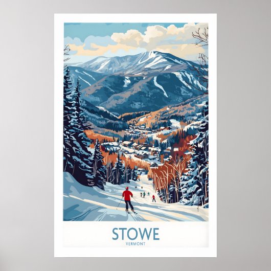 Vermont Ski Run Kunst 1 Poster (Vorne)
