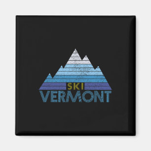 Vermont Ski-Souvenir Vintage Bergsport Wintersport Magnet