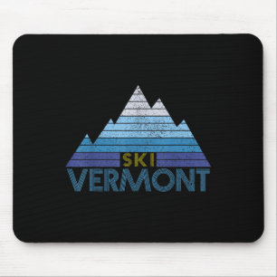 Vermont Ski Souvenir Vintage Mountain Sports Winte Mousepad
