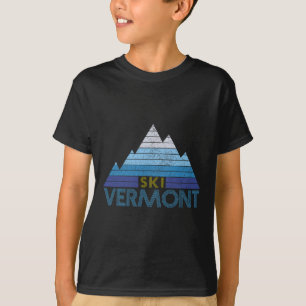 Vermont Ski-Souvenir Vintage Mountain Sports Winte T-Shirt