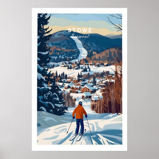 Vermont Skigebietsplakat 1 Poster (Vorne)