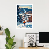 Vermont Skigebietsplakat 1 Poster (Heimbüro)