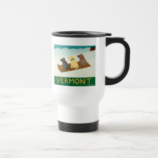 Vermont Sled dogs-Travel Mug-Stephen Huneck Reisebecher