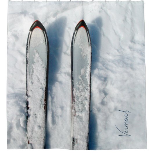Vermont Snow Ski Duschvorhang (Vorderseite)