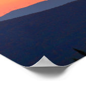 Vermont-Sonnenuntergang mit Windkraftanlagen Poster (Ecke)