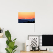 Vermont-Sonnenuntergang mit Windkraftanlagen Poster (Heimbüro)