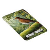 Vermont Staat Bird Hermit Thrush Magnet (Rechte Seite)