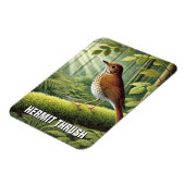 Vermont Staat Bird Hermit Thrush Magnet (Linke Seite)