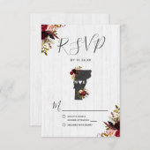 Vermont Staat Destination Rustic Wedding RSVP (Vorne/Hinten)